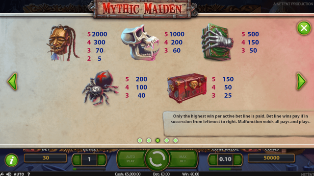 Онлайн автомат Mythic Maiden
