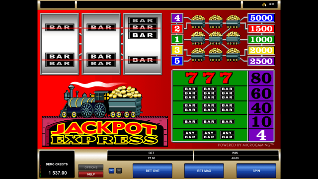 Популярный автомат Jackpot Express