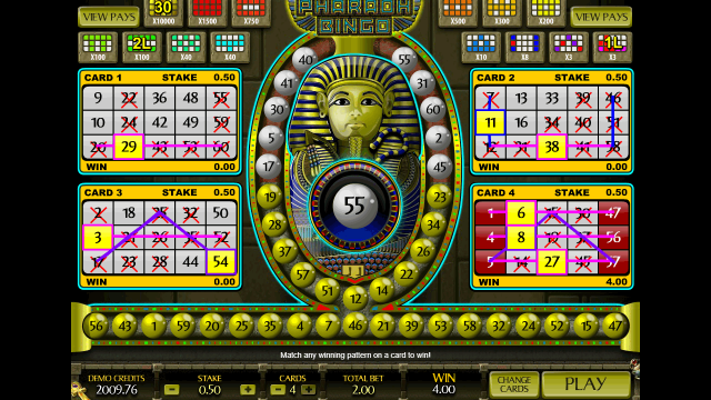 Популярный автомат Pharaoh Bingo